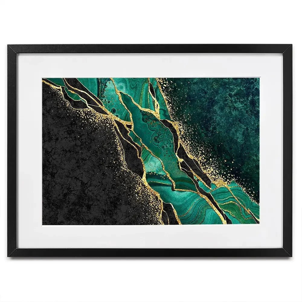 Green Malachite Marble Framed Art Print Green Malachite Marble Framed Art Print wall art product wacomka / Shutterstock