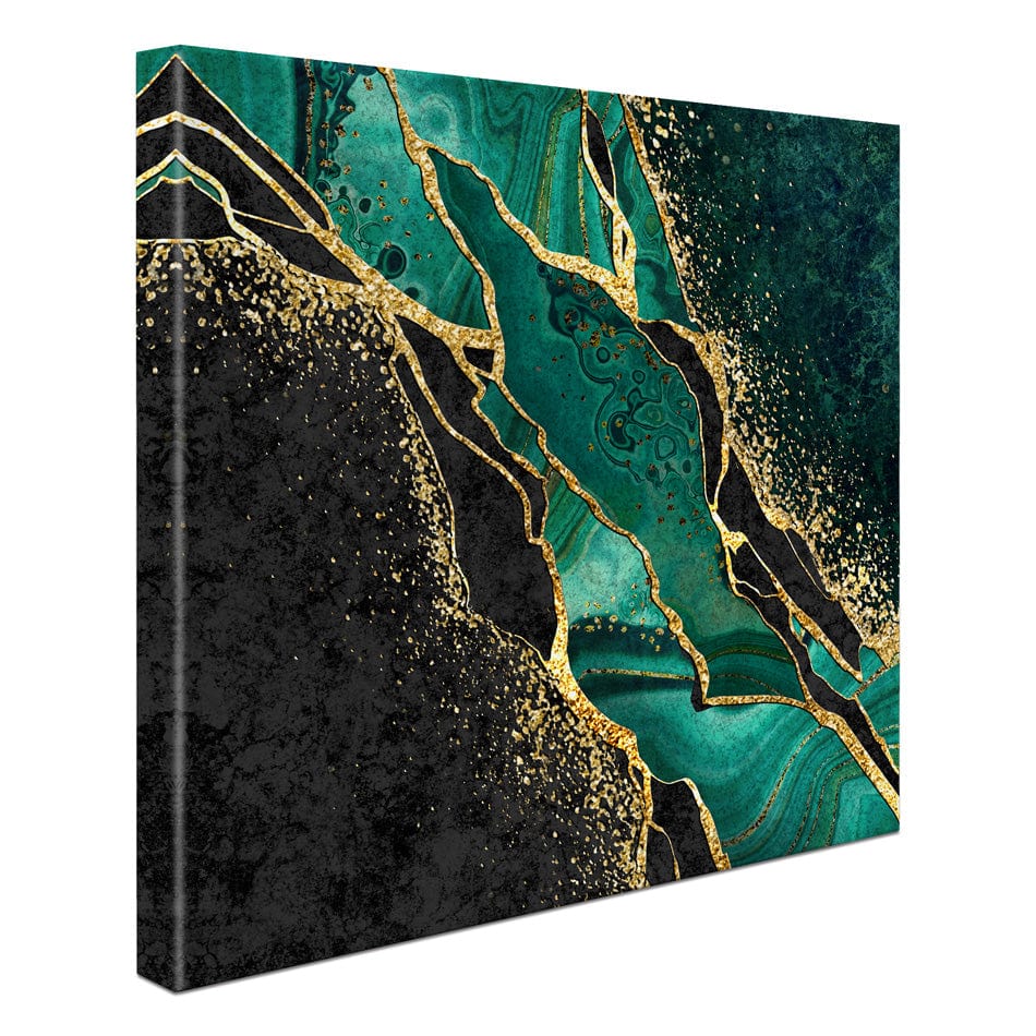 Green Malachite Marble Square Canvas Print wall art product wacomka / Shutterstock