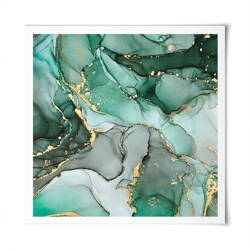 Green Marble Tones Square Art Print Green Marble Tones Square Art Print wall art product djero.adlibeshe yahoo.com / Shutterstock