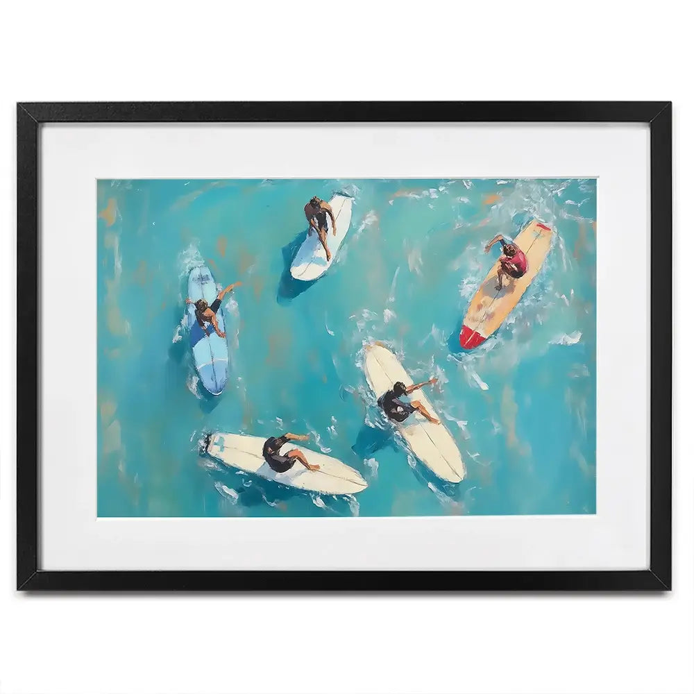 Group Of Surfers Framed Art Print Group Of Surfers Framed Art Print wall art product NiniArt - Independent