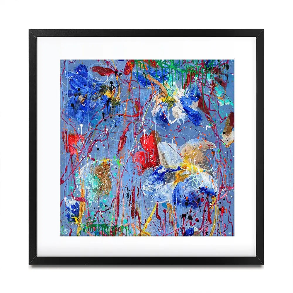 Growing In Blue Framed Art Print Growing In Blue Framed Art Print wall art product Studio Paint-Ing