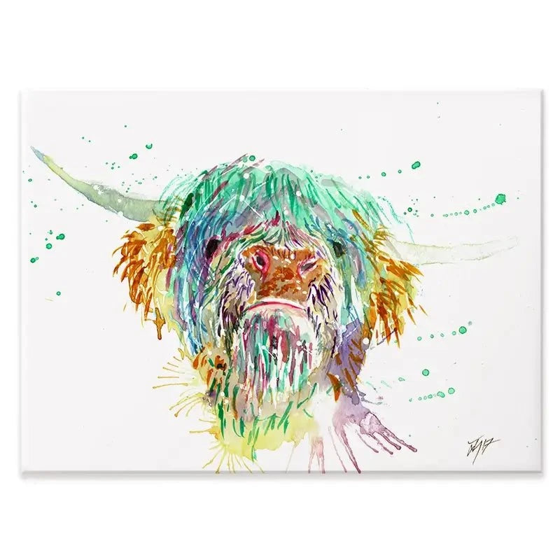 Grumpy Cow Canvas Print Grumpy Cow Canvas Print wall art product Jamie Taylor