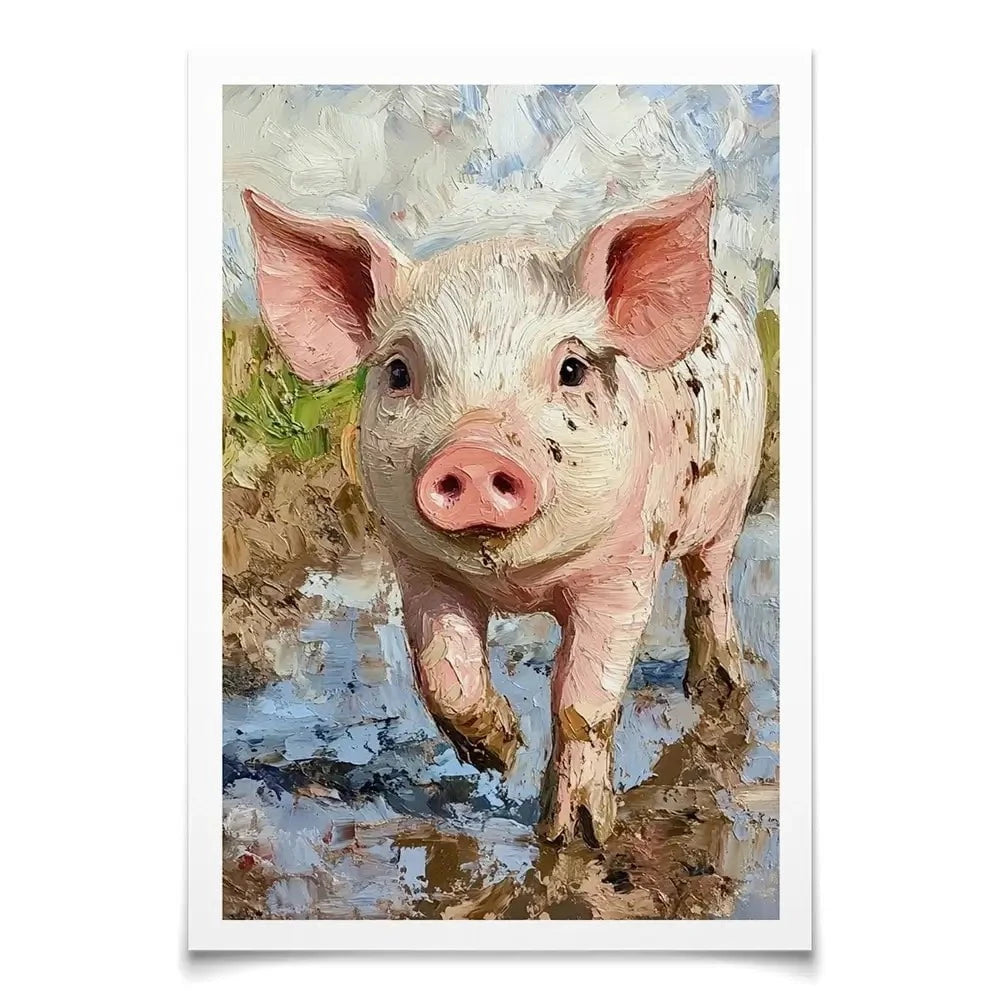 Happy Hog Art Print Happy Hog Art Print wall art product David Alexander Elder