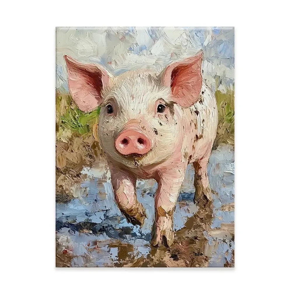 Happy Hog Canvas Print Happy Hog Canvas Print wall art product David Alexander Elder