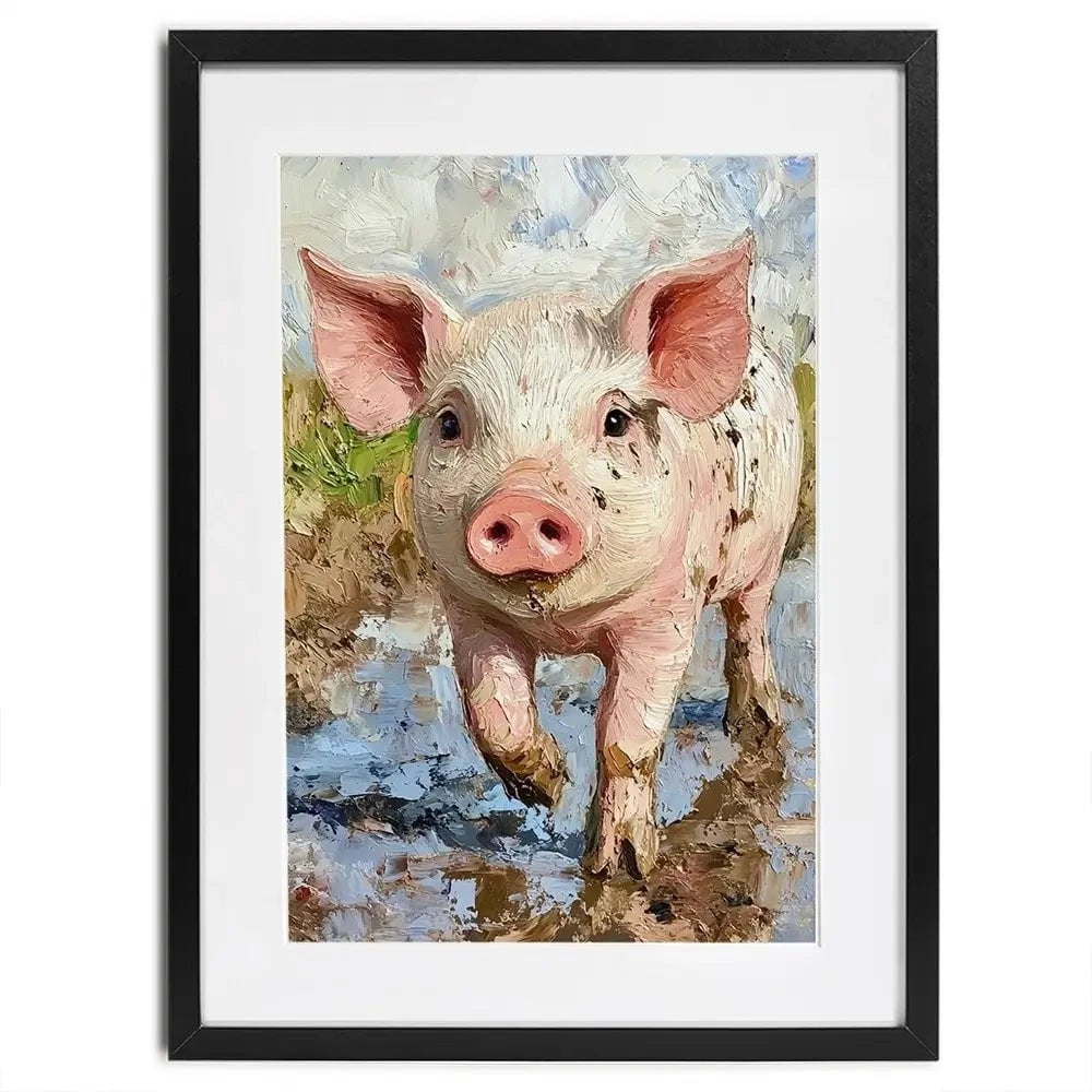 Happy Hog Framed Art Print Happy Hog Framed Art Print wall art product David Alexander Elder