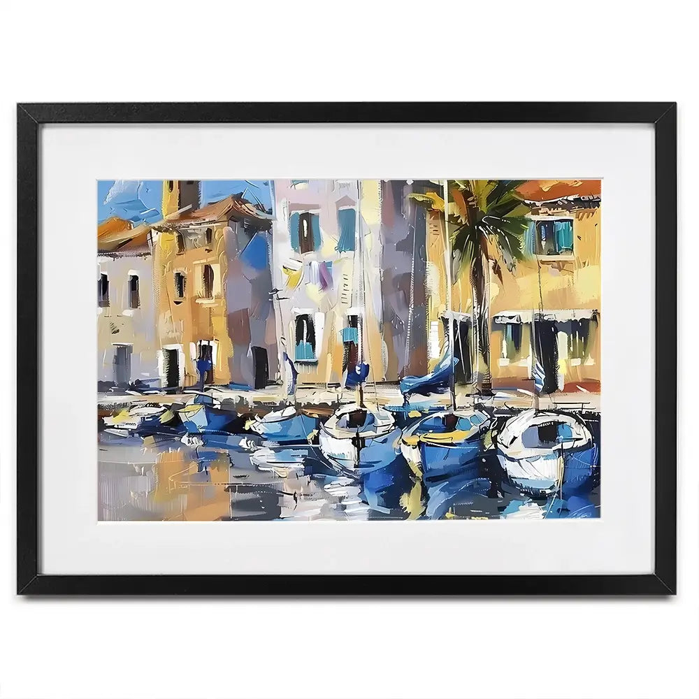 Harbour Boats Framed Art Print Harbour Boats Framed Art Print wall art product Elena Avanesova