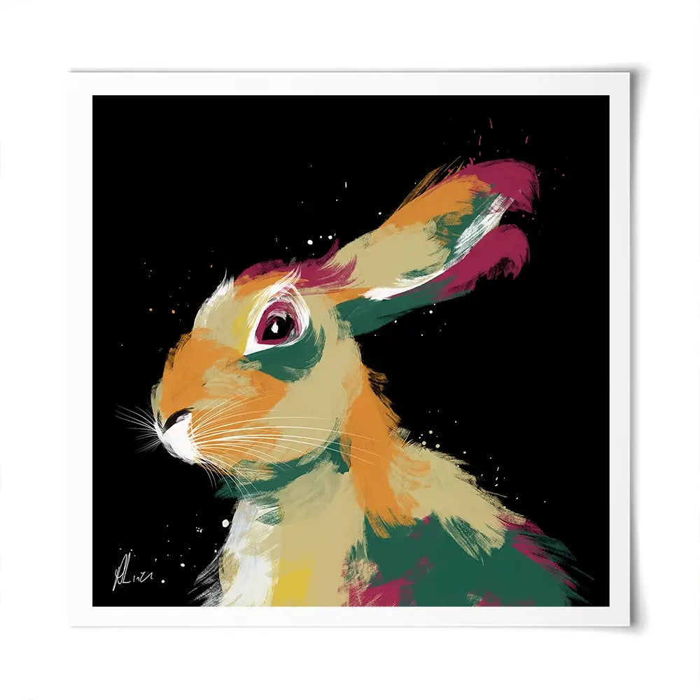 Hare 2 Square Art Print Hare 2 Square Art Print wall art product Aimee Linzi