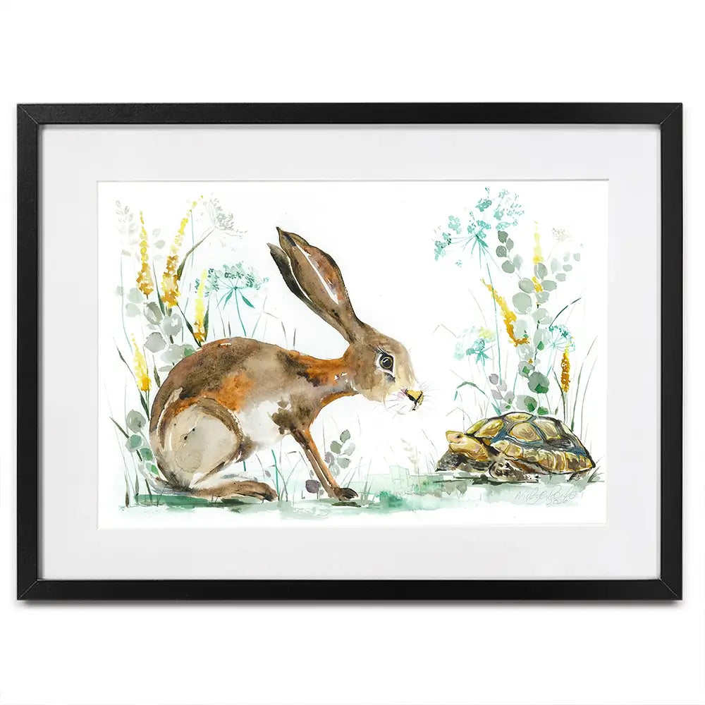 Hare And The Tortoise Framed Art Print Hare And The Tortoise Framed Art Print wall art product Nicola Jane Rowles
