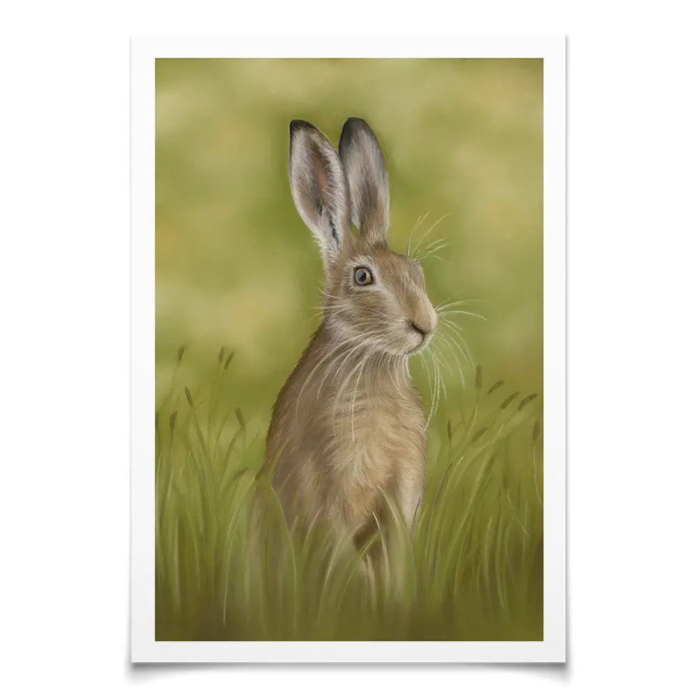 Hare In The Grass Art Print Hare In The Grass Art Print wall art product Georgie Turner