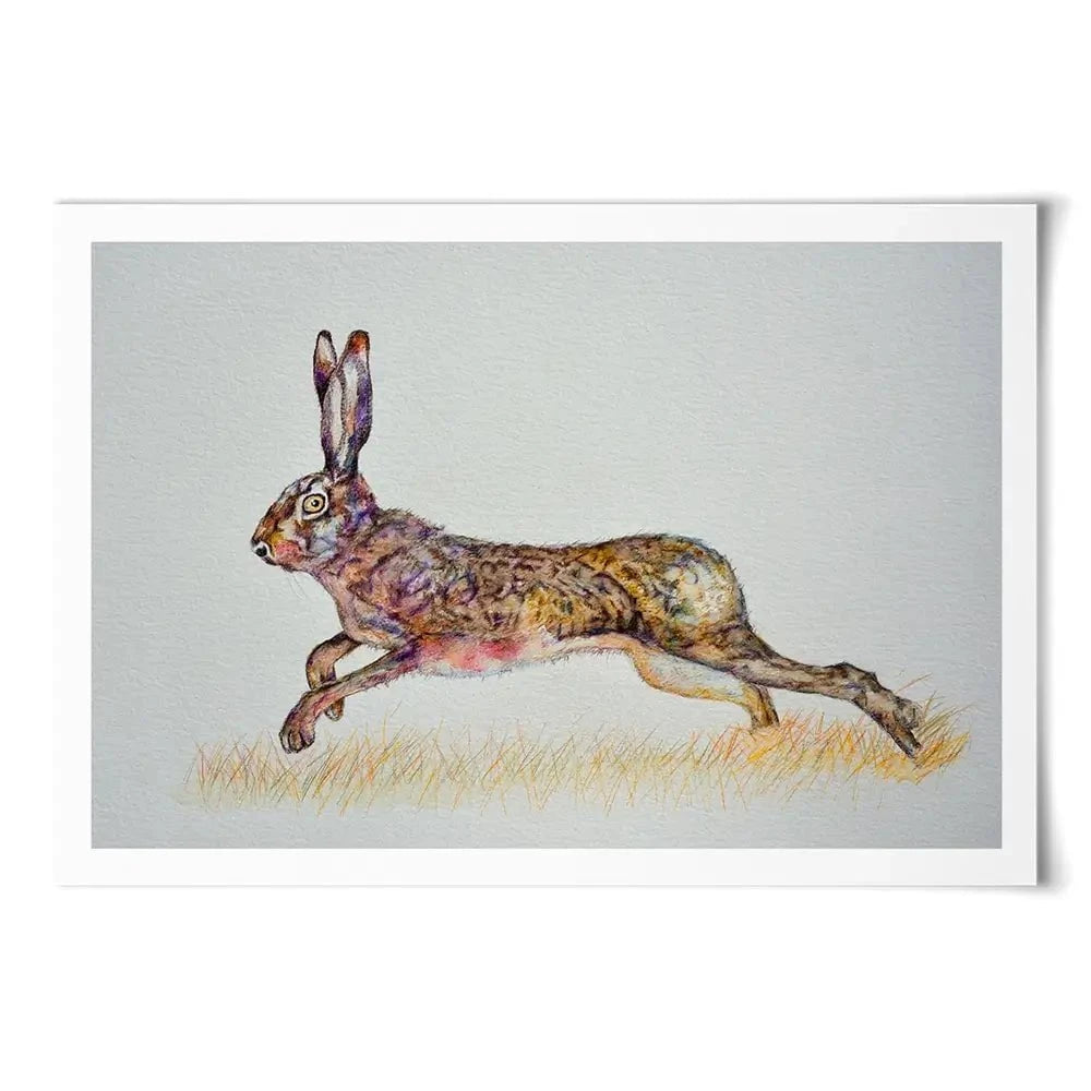 Hare On the Run Art Print Hare On the Run Art Print wall art product Martin Charles Hatch / Shutterstock