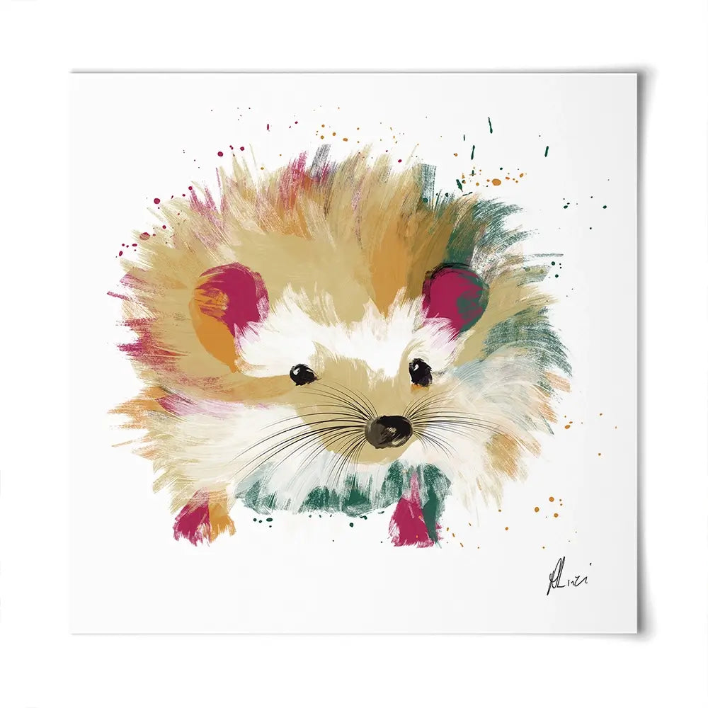 Hedgehog Square Art Print Hedgehog Square Art Print wall art product Aimee Linzi