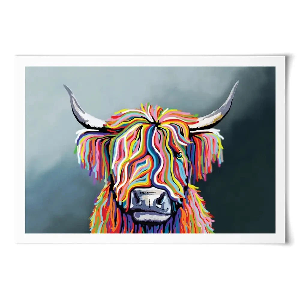 Highland Cow Art Print Highland Cow Art Print | Highland Cow Art Poster | Highland Cow Print wall art product Independent
