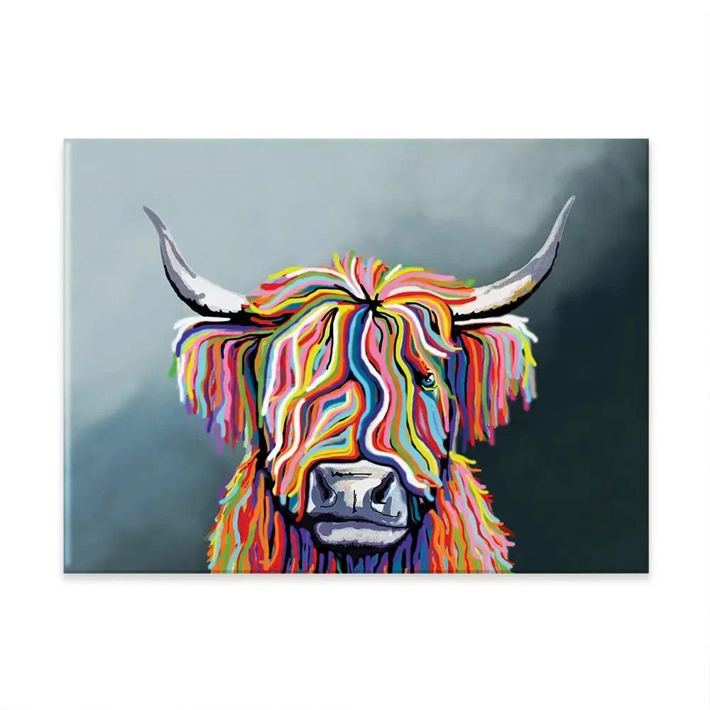 Highland Cow Canvas Print Highland Cow Canvas Print | Highland Cow Canvas Art | Cow Wall Art wall art product Independent
