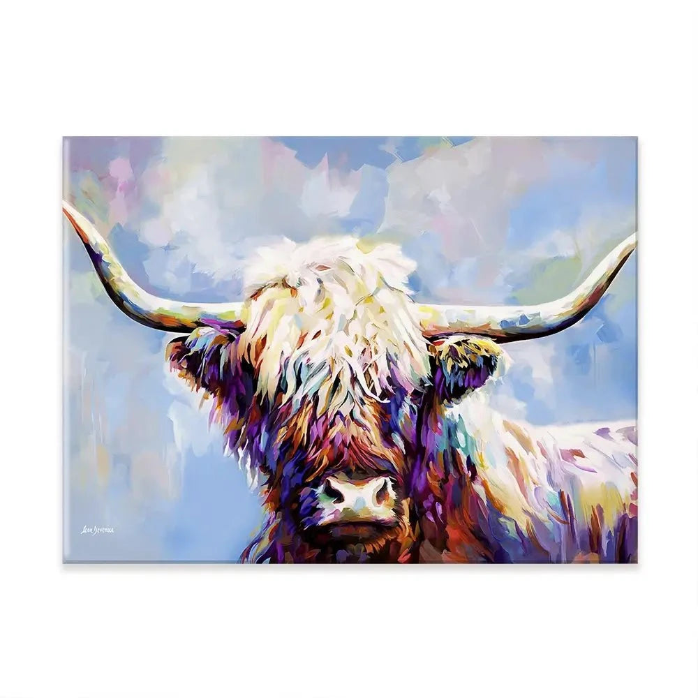 Highland Cow In Winters Serenity Canvas Print Highland Cow In Winters Serenity Canvas Print wall art product Leon Devenice