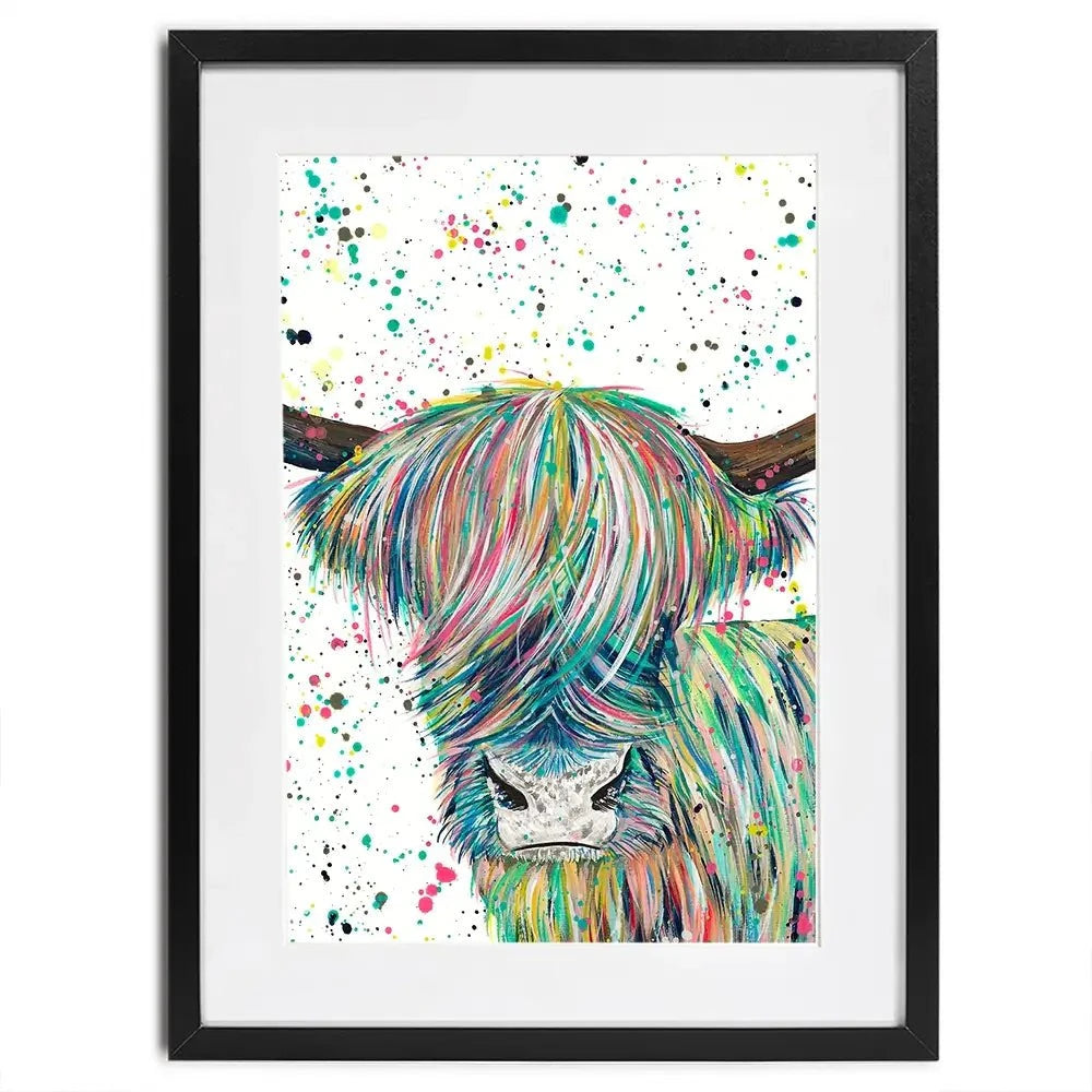 Highland Cow Roland Framed Art Print Highland Cow Roland Framed Art Print wall art product Emma LC Art