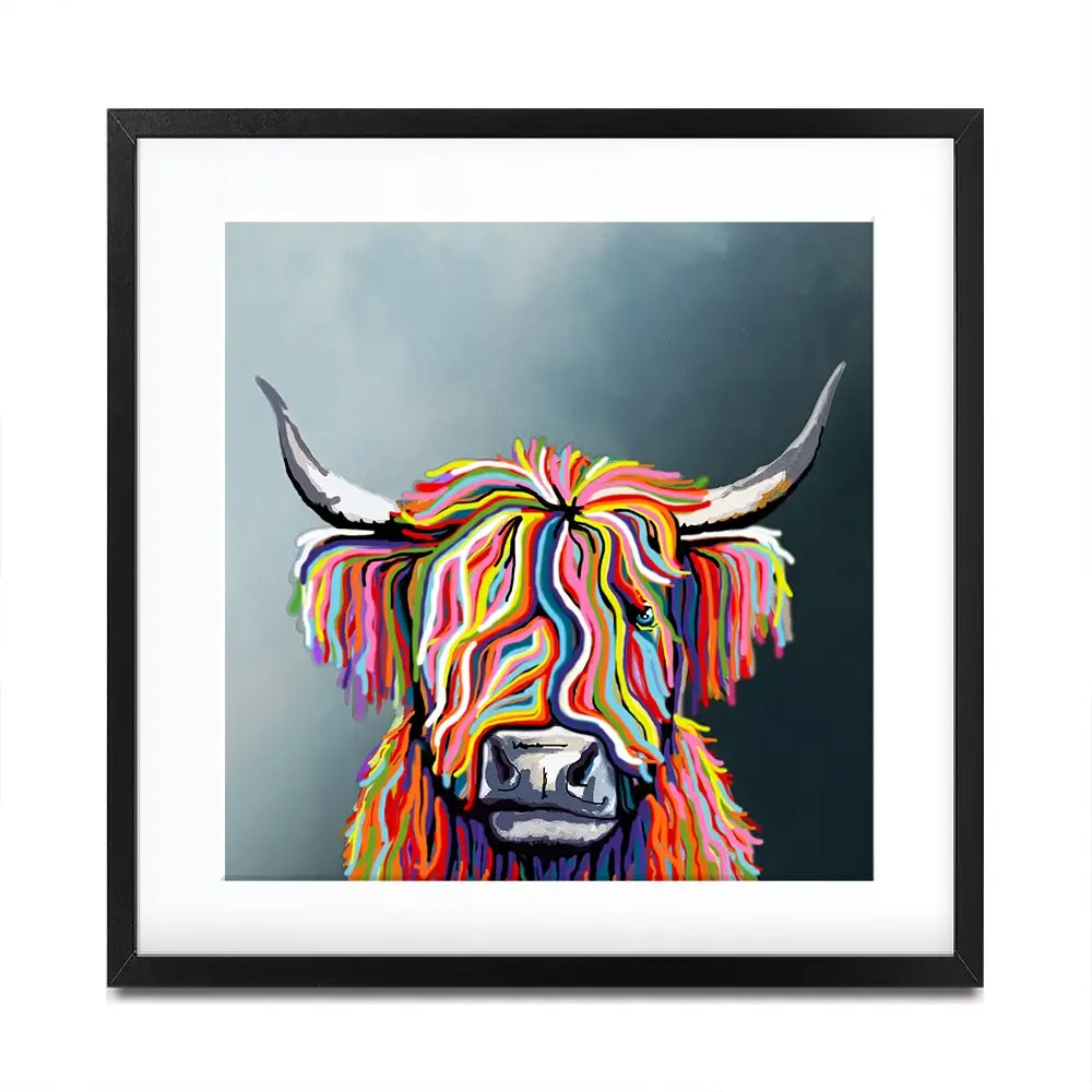 Highland Cow Square Framed Art Print Highland Cow Square Framed Art Print wall art product Independent