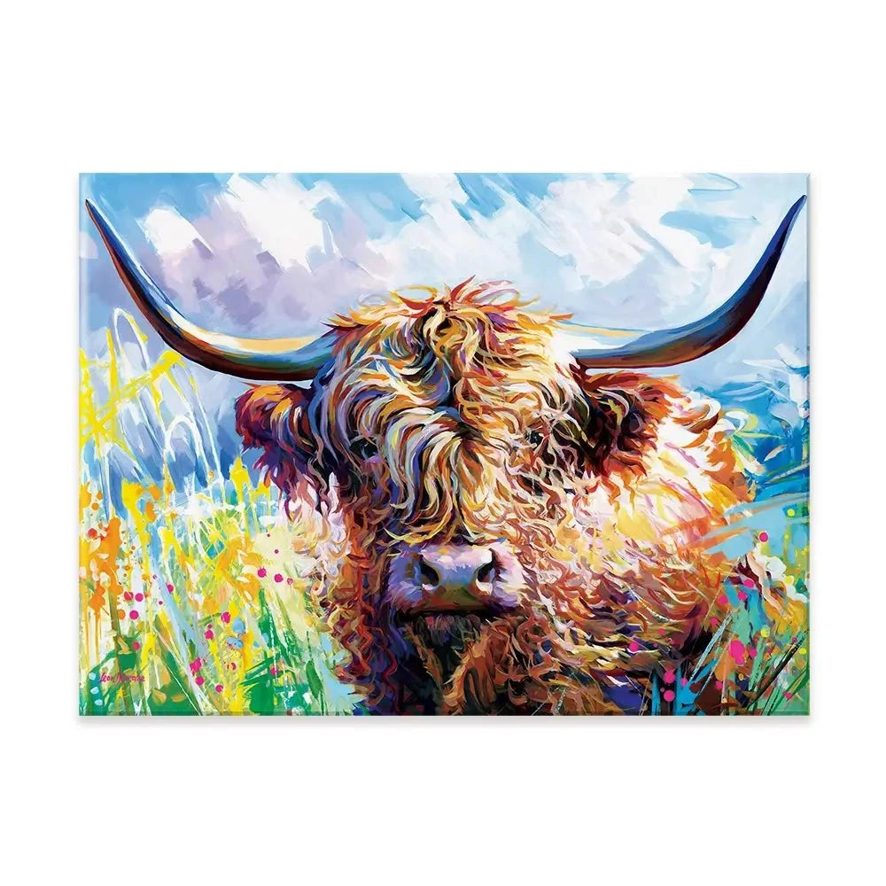 Highland Grazing Canvas Print Highland Grazing Canvas Print wall art product Leon Devenice