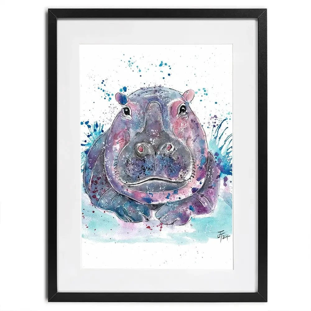 Hippo Framed Art Print Hippo Framed Art Print wall art product Jamie Taylor