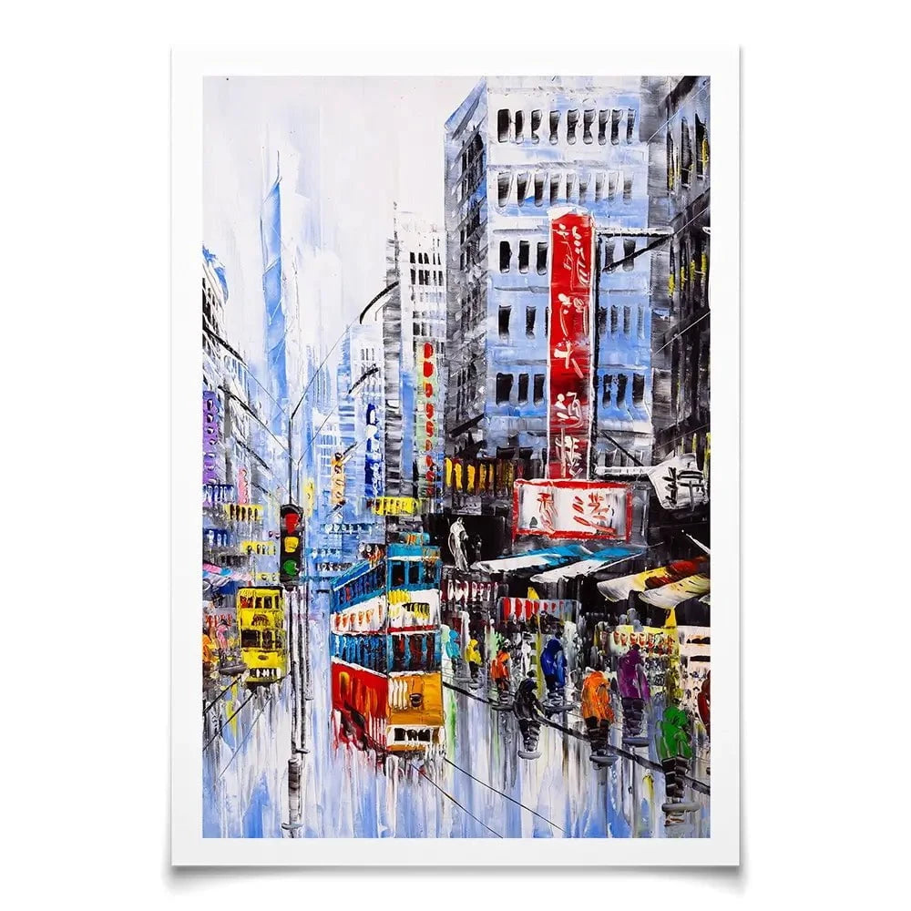 Hong Kong Street View Art Print Hong Kong Street View Art Print wall art product CYC / Shutterstock