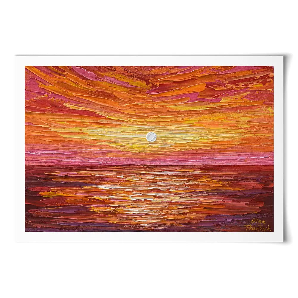 Hot Summer Sunset Art Print Hot Summer Sunset Art Print wall art product Olga Tkachyk