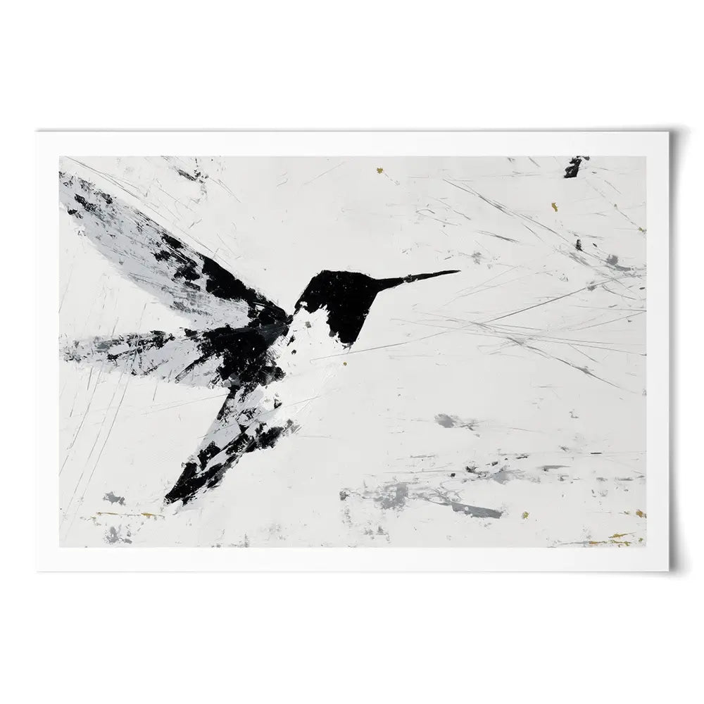 Hummingbird In Flight Art Print Hummingbird In Flight Art Print wall art product Chromatic Storm Studio