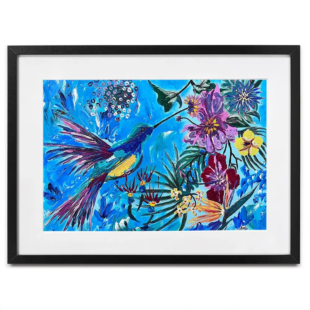Hummingbirds In Flight Framed Art Print Hummingbirds In Flight Framed Art Print wall art product Jo Mulligan