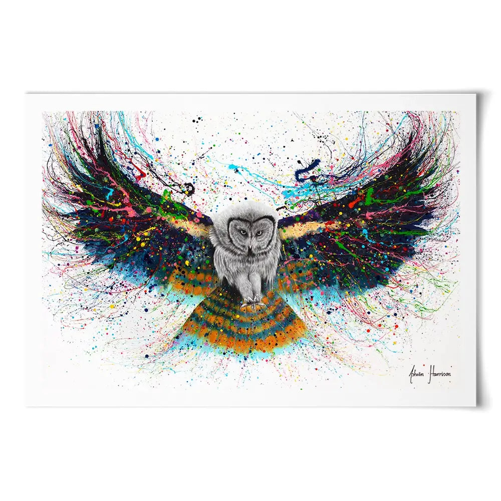 Hypnotic Twilight Owl Art Print Hypnotic Twilight Owl Art Print wall art product Ashvin Harrison