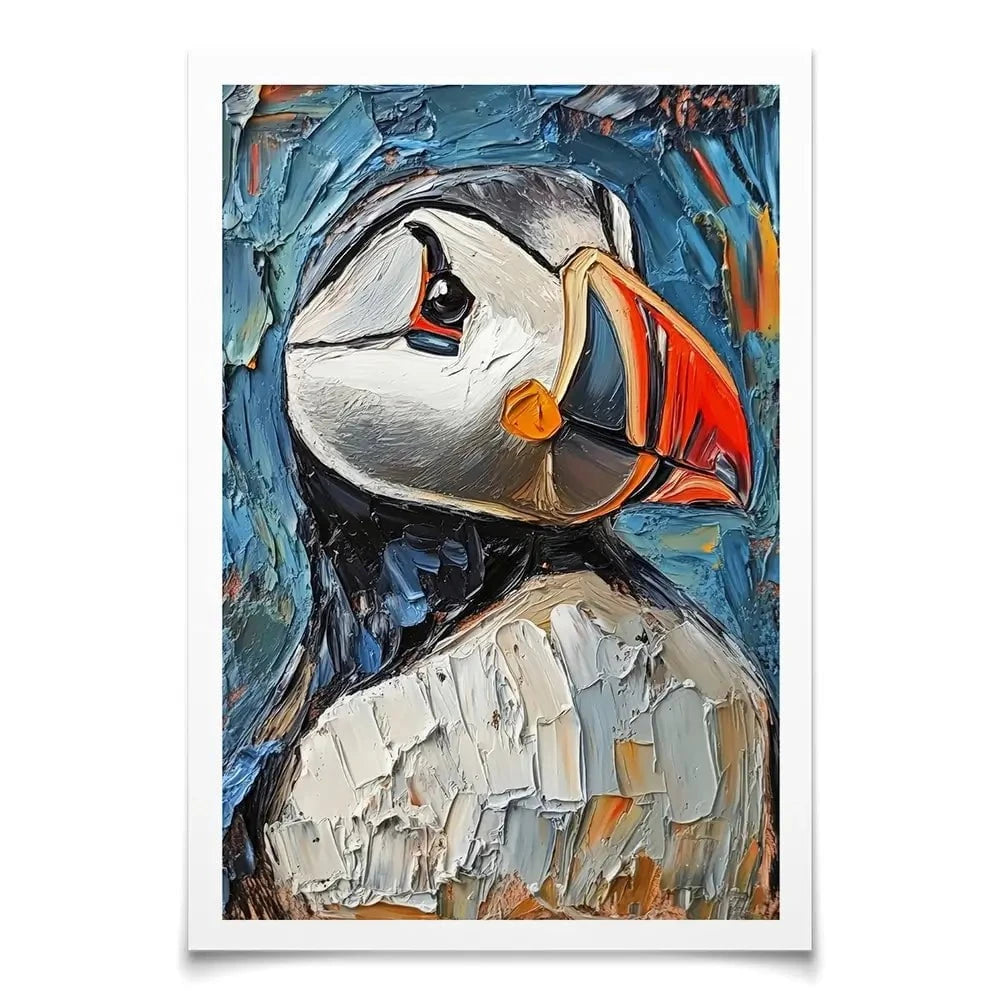 Impasto Puffin Art Print Impasto Puffin Art Print wall art product David Alexander Elder