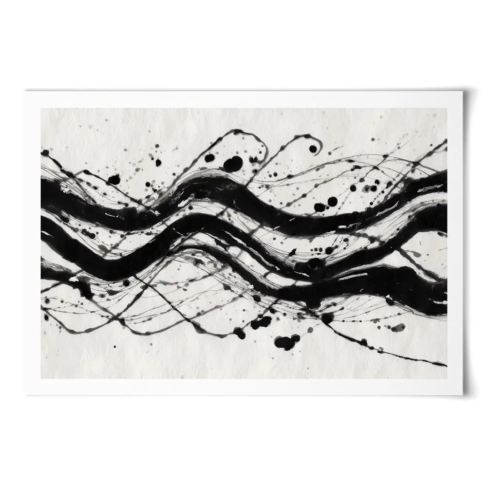 Ink River Waves Art Print Ink River Waves Art Print wall art product Chromatic Storm Studio