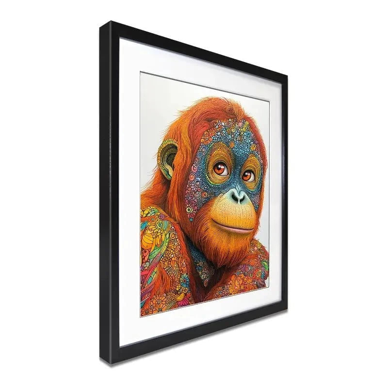 Inked Orangutan Framed Art Print Inked Orangutan Framed Art Print wall art product David Alexander Elder