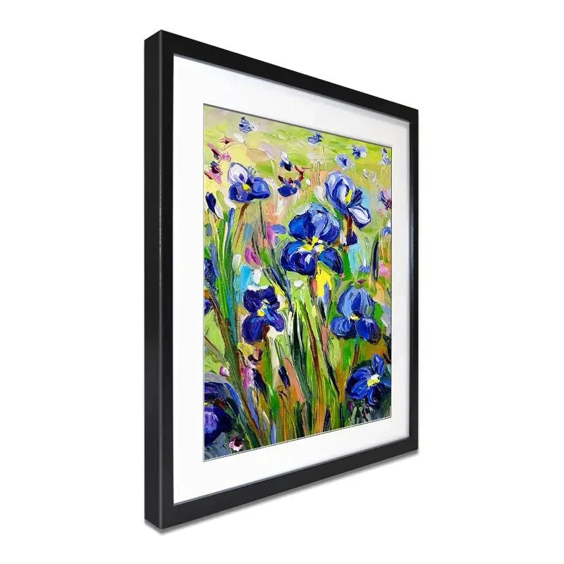 Iris Garden Framed Art Print Iris Garden Framed Art Print wall art product Ekaterina Ermilkina