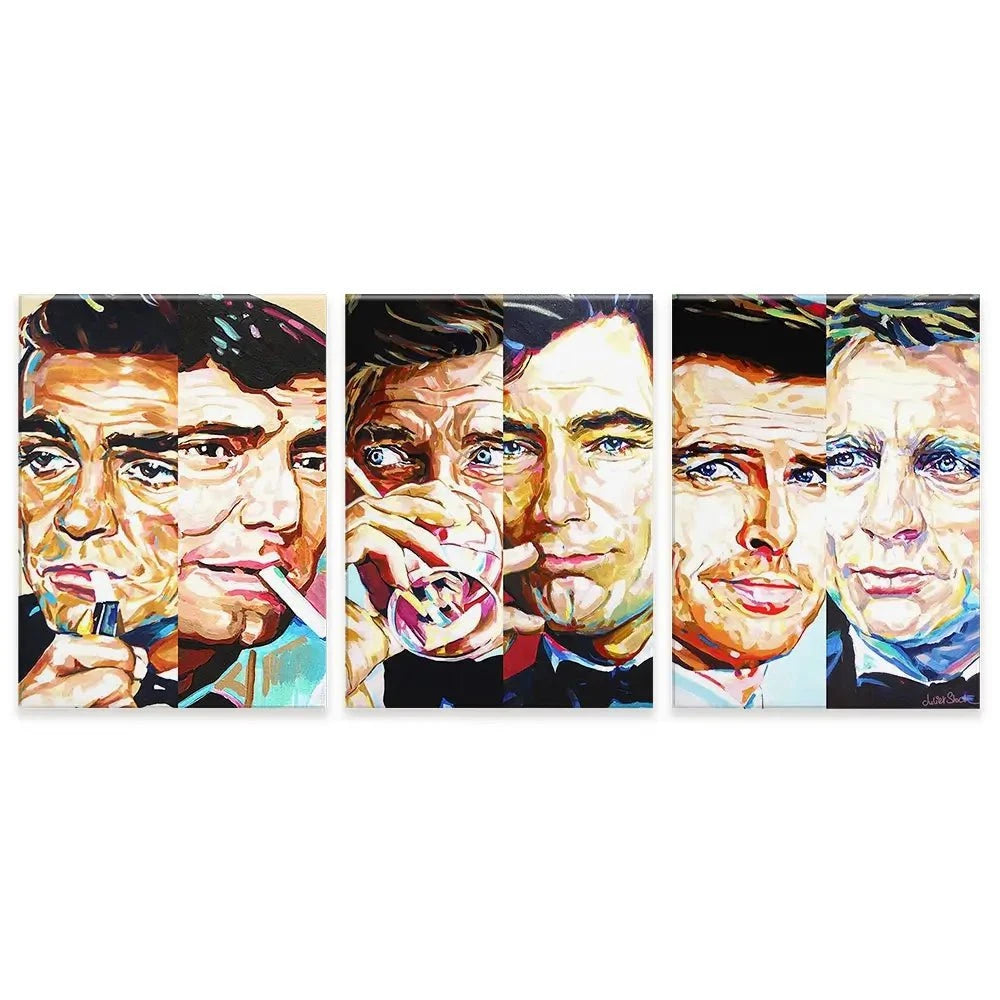 James Bond Collection Trio Canvas Print James Bond Collection Trio Canvas Print wall art product Juliet Stockton
