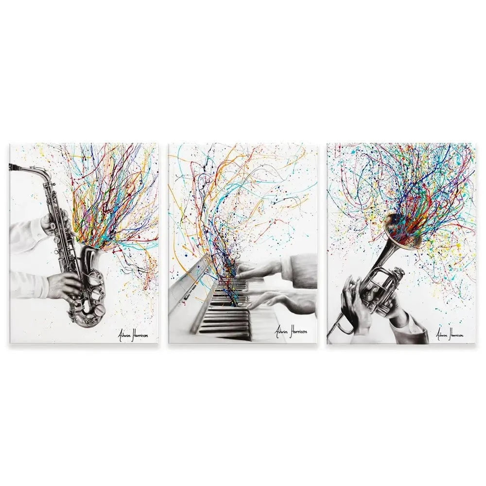 Jazz Band Trio Canvas Print Jazz Band Trio Canvas Print wall art product Ashvin Harrison