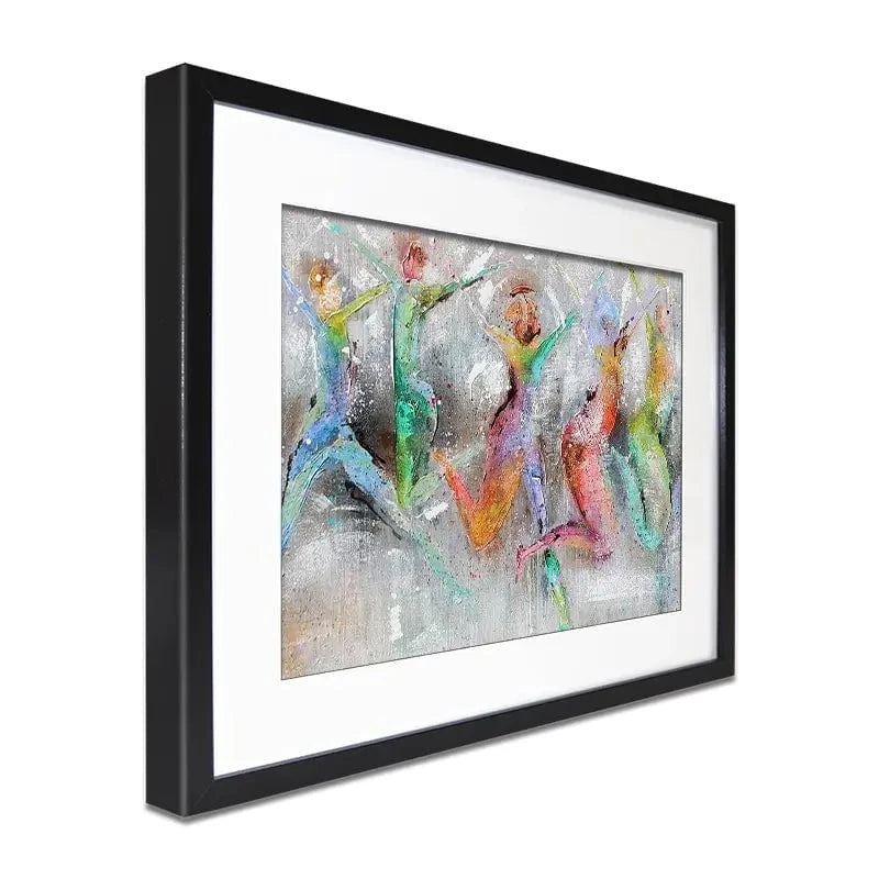 Jump Around Framed Art Print Jump Around Framed Art Print wall art product Studio Paint-Ing