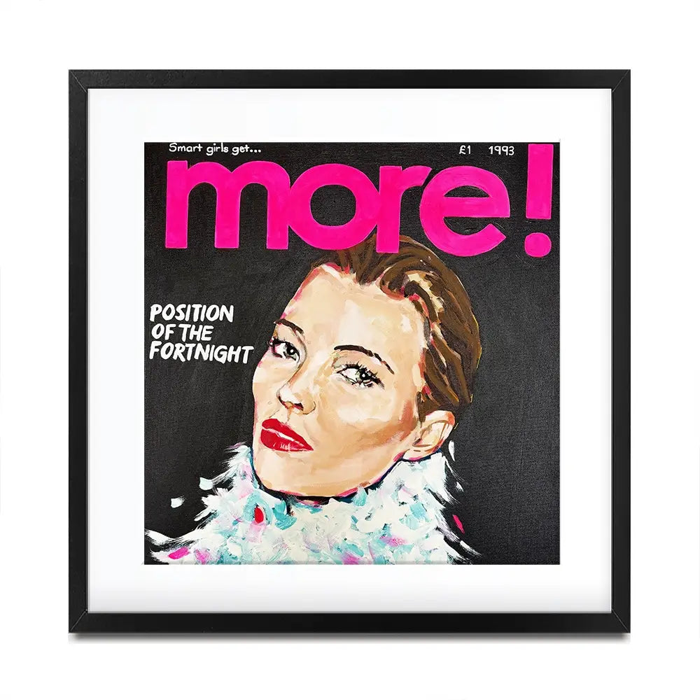 Kate Moss More Square Framed Art Print Kate Moss More Square Framed Art Print wall art product Juliet Stockton