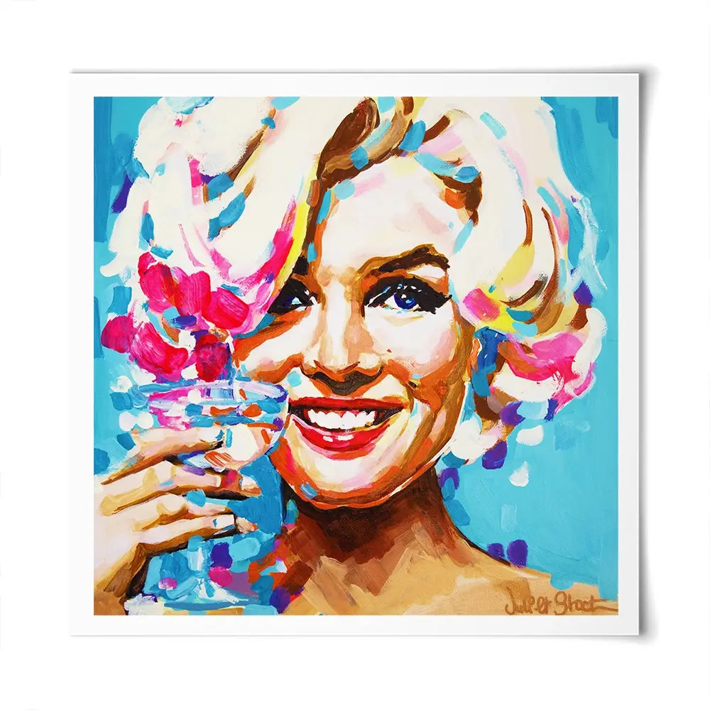 Keep Smiling Square Art Print Keep Smiling Square Art Print wall art product Juliet Stockton