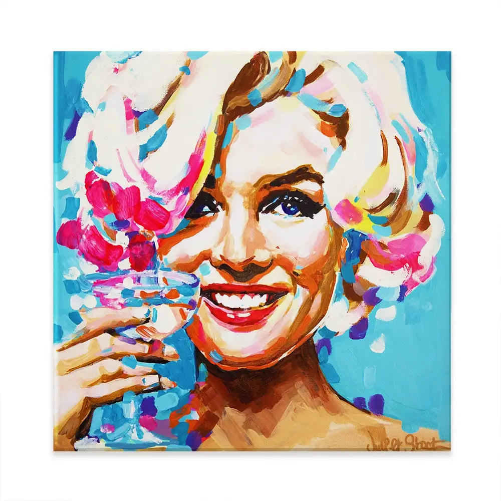 Keep Smiling Square Canvas Print Keep Smiling Square Canvas Print wall art product Juliet Stockton