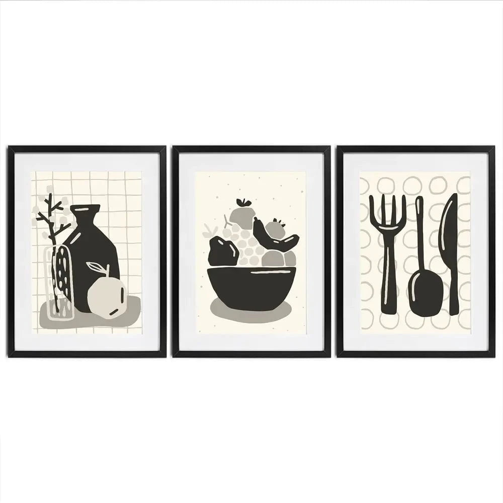 Kitchen Framed Art Print Trio Kitchen Framed Art Print Trio wall art product Olga_C / Shutterstock