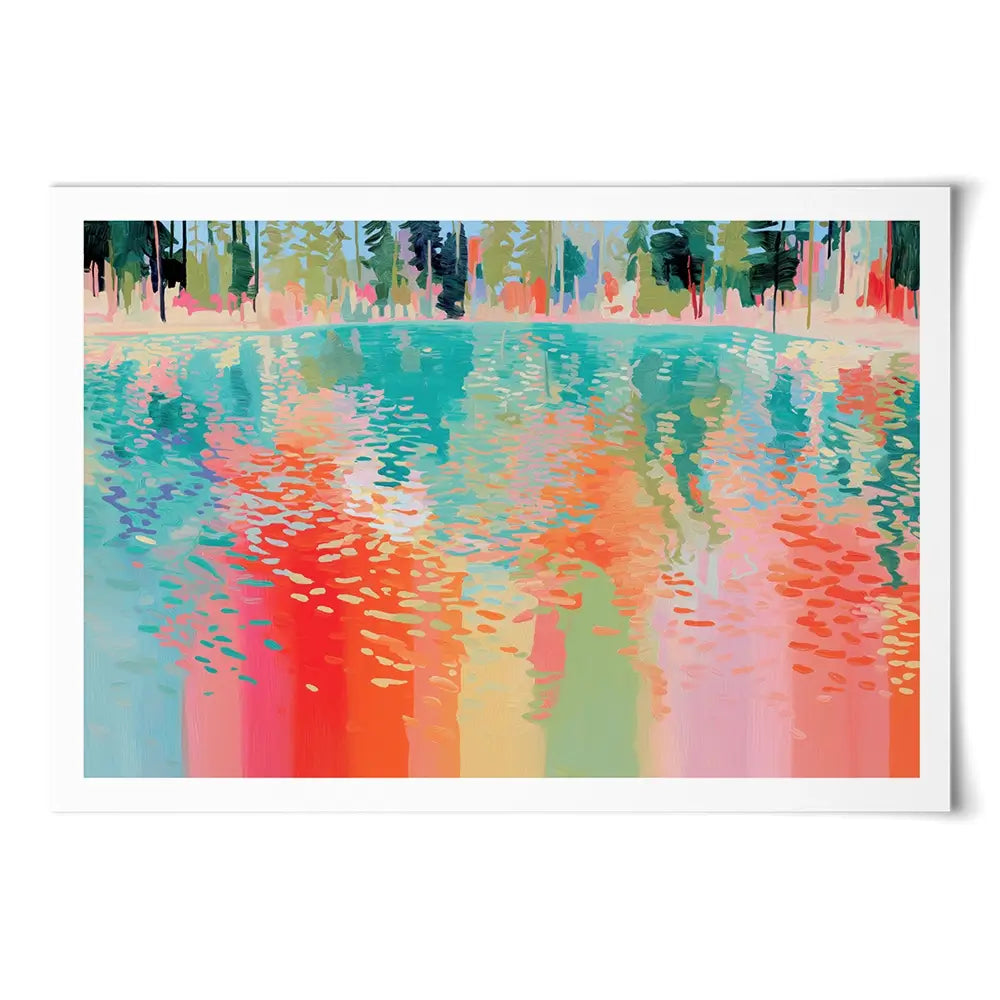 Lake Of Reflections Art Print Lake Of Reflections Art Print wall art product Chromatic Storm Studio