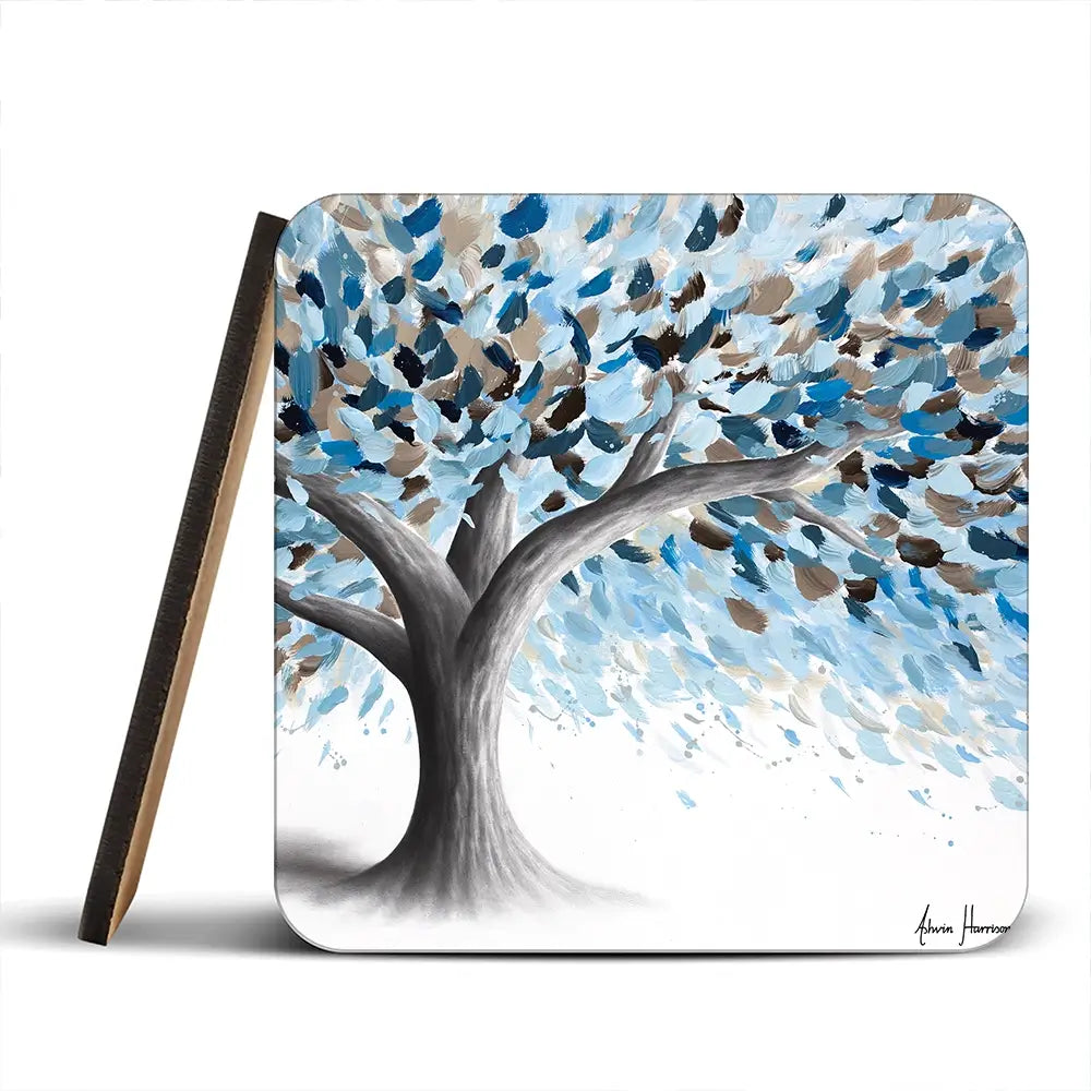 Leafy Lake Tree Coaster Set Leafy Lake Tree Coaster Set wall art product Ashvin Harrison