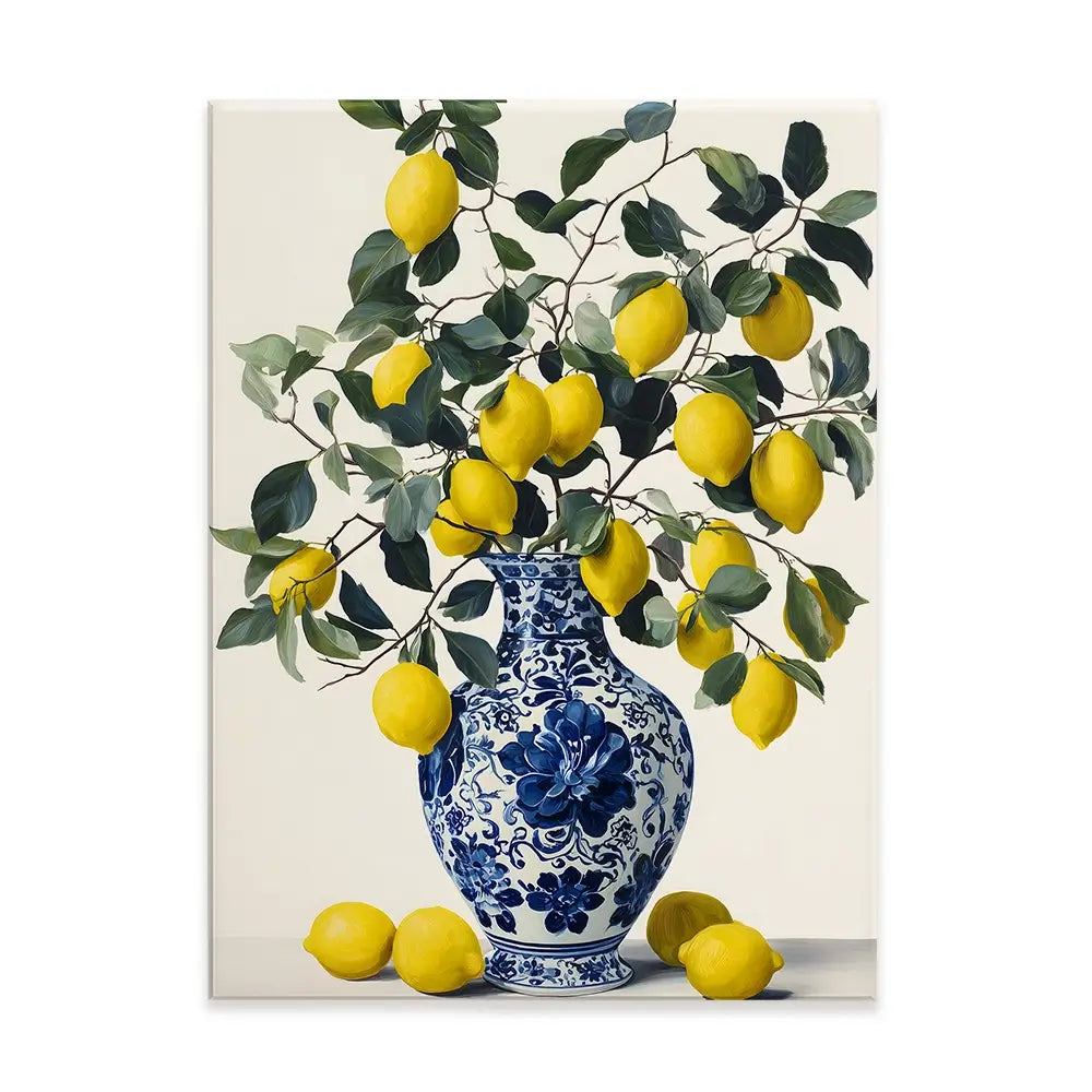 Lemon Vase Canvas Print Lemon Vase Canvas Print wall art product IAmHomeStudio