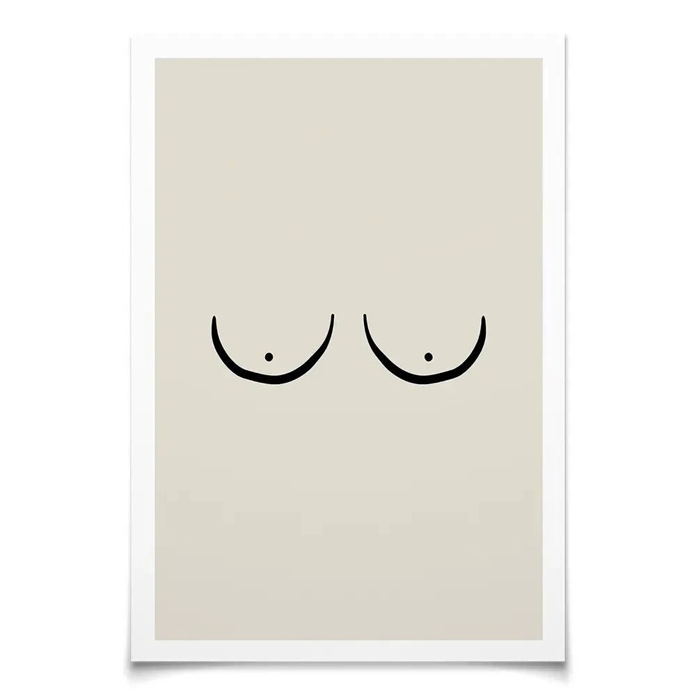 Les Boobs Art Print Les Boobs Art Print wall art product Treechild