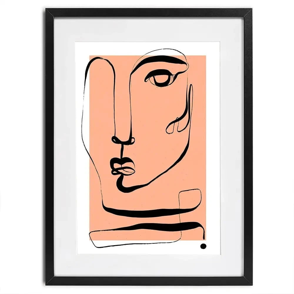 Les Visage Peach Framed Art Print Les Visage Peach Framed Art Print wall art product Treechild