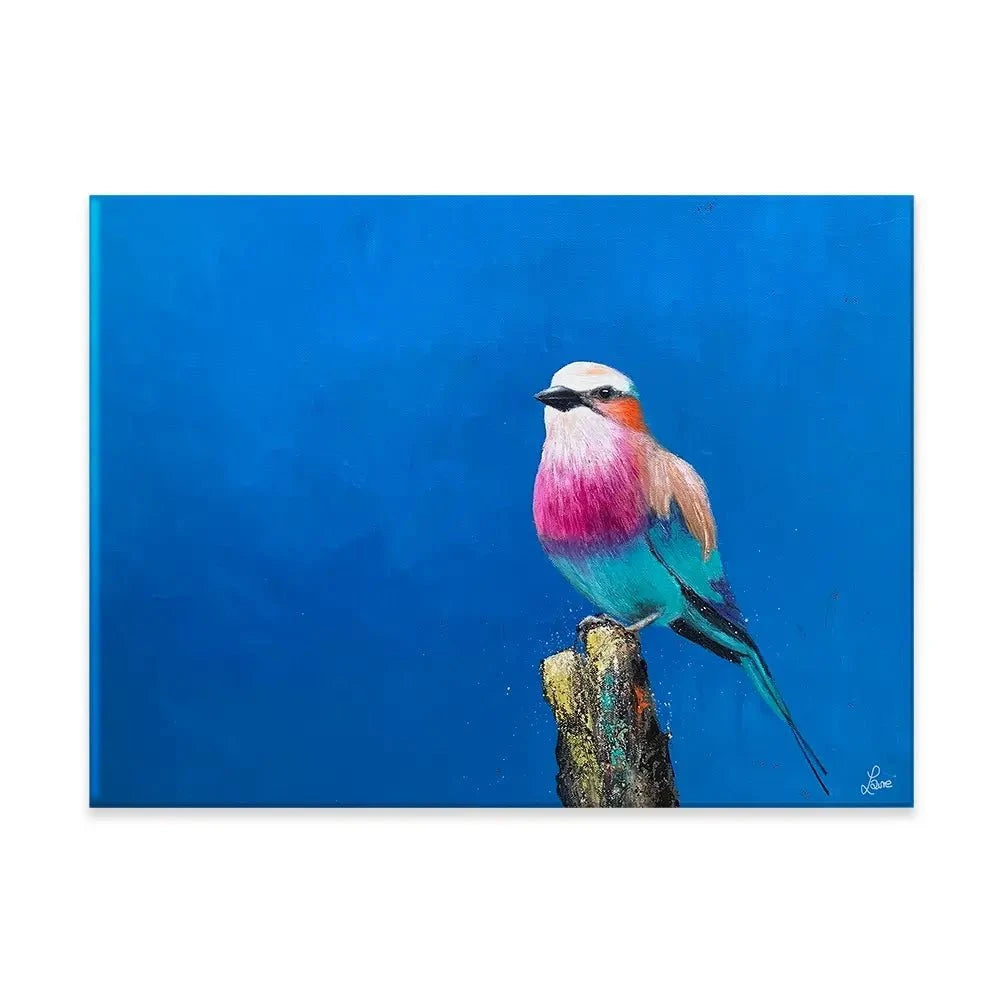 Lilac Breasted Roller Under An African Sun Canvas Print Lilac Breasted Roller Under An African Sun Canvas Print wall art product Laure Bury