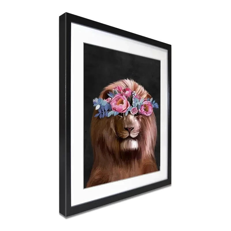 Lion Crown Framed Art Print Lion Crown Framed Art Print wall art product Svetlana Aleynikova