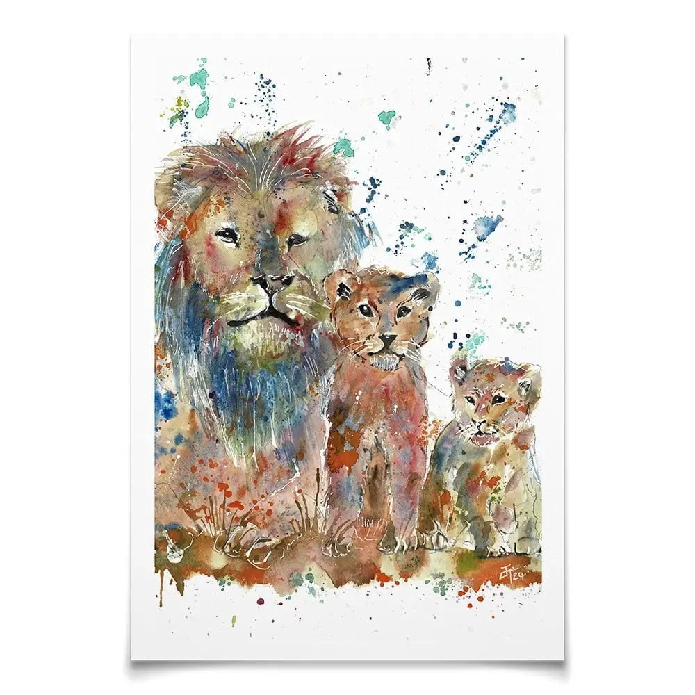 Lion Family Art Print Lion Family Art Print wall art product Jamie Taylor