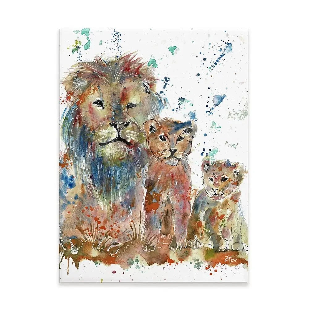 Lion Family Canvas Print Lion Family Canvas Print wall art product Jamie Taylor
