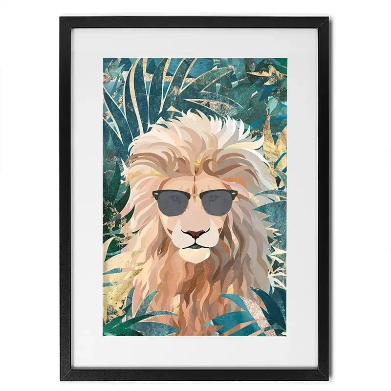 Lion In The Jungle Framed Art Print Lion In The Jungle Framed Art Print wall art product Sarah Manovski