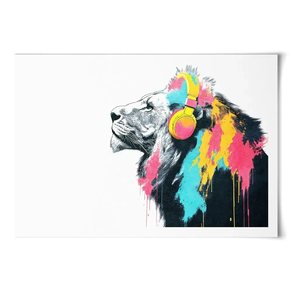 Lion On Air Art Print Lion On Air Art Print wall art product Svetlana Aleynikova