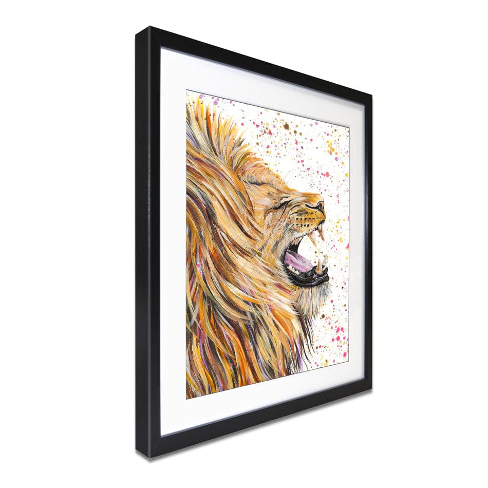 Lion Rory Framed Art Print wall art product Emma LC Art